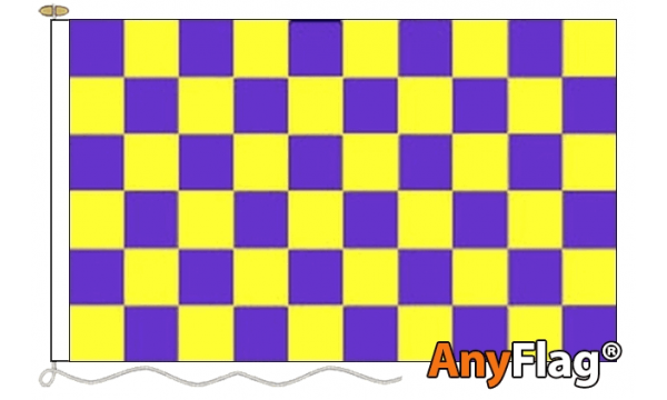 Purple and Yellow Check Custom Printed AnyFlag®